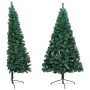 Half Christmas tree with lights and green balls 120 cm by , Christmas trees - Ref: Foro24-3077477, Price: 49,86 €, Discount: %