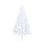 Halber Weihnachtsbaum mit Lichtern und Kugeln weiß 150 cm von , Weihnachtsbäume - Ref: Foro24-3077655, Preis: 52,02 €, Rabatt: %