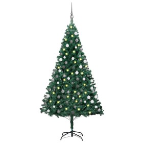 Árbol de Navidad preiluminado con luces y bolas verde 120 cm de , Arboles de navidad - Ref: Foro24-3077706, Precio: 47,77 €, ...