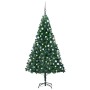 Vorbeleuchteter Weihnachtsbaum mit Lichtern und grünen Kugeln 120 cm von , Weihnachtsbäume - Ref: Foro24-3077706, Preis: 47,7...