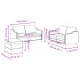 Set Sofas mit Kissen 3 Stück brauner Stoff von , Sofas - Ref: Foro24-3201813, Preis: 471,62 €, Rabatt: %