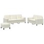 Set Sofas mit Kissen 3 Stück cremefarbener Samt von , Sofas - Ref: Foro24-3202052, Preis: 634,31 €, Rabatt: %