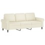Set of sofas with cushions 4 pieces cream velvet by , Sofas - Ref: Foro24-3202188, Price: 770,18 €, Discount: %