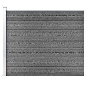 Panel de valla WPC gris 175x146 cm
