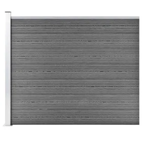 WPC gray fence panel 175x146 cm by vidaXL, fence panels - Ref: Foro24-148983, Price: 194,43 €, Discount: %