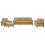 Sofagarnitur mit 4-teiligen Kissen brauner Samt von , Sofas - Ref: Foro24-3202207, Preis: 851,57 €, Rabatt: %