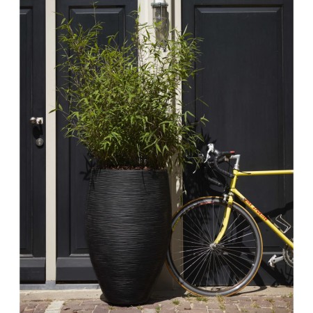 Capi Jarrón Nature Rib elegante Deluxe negro 45x72 cm by , Pots and planters - Ref: Foro24-434834, Price: 189,41 €, Discount: %