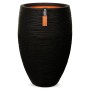 Capi Jarrón Nature Rib elegante Deluxe negro 45x72 cm by , Pots and planters - Ref: Foro24-434834, Price: 189,41 €, Discount: %