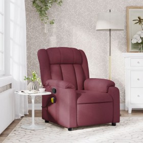 Reclining massage chair in burgundy fabric by , Armchairs - Ref: Foro24-373589, Price: 239,34 €, Discount: %