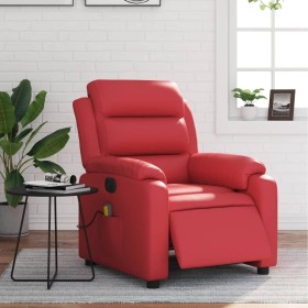Sillón de masaje reclinable eléctrico de cuero artificial rojo by , Armchairs - Ref: Foro24-3205040, Price: 264,69 €, Discoun...