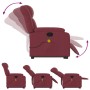 Sillón reclinable de masaje elevable tela rojo tinto de , Sillones - Ref: Foro24-3205331, Precio: 287,36 €, Descuento: %
