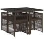 5-teiliges Garten-Esszimmerset und Kissen Kunstrattan braun von , Gartensets - Ref: Foro24-3210897, Preis: 274,34 €, Rabatt: %