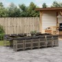 Garten-Esszimmergarnitur mit Kissen 13-teilig synthetisches Rattangrau von , Gartensets - Ref: Foro24-3210944, Preis: 844,98 ...