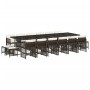 Set de muebles jardín 17 pzas y cojines ratán sintético marrón by , Garden sets - Ref: Foro24-3211005, Price: 939,75 €, Disco...