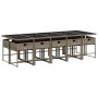11-teiliges Garten-Esszimmerset und Kissen synthetisches Rattangrau von , Gartensets - Ref: Foro24-3211292, Preis: 678,27 €, ...