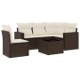 Set sofás de jardín 6 piezas y cojines ratán sintético marrón by , Modular outdoor sofas - Ref: Foro24-3251320, Price: 429,45...