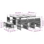 11 pcs garden dining set with beige synthetic rattan cushions by , Garden sets - Ref: Foro24-3211690, Price: 530,06 €, Discou...