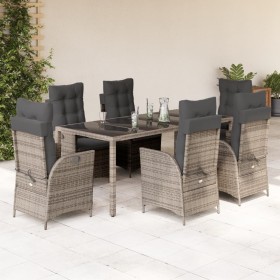 Set comedor jardín 7 pzas y cojines ratán sintético gris by , Garden sets - Ref: Foro24-3213082, Price: 913,13 €, Discount: %
