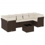 Set of 8 garden sofas and cushions synthetic rattan brown by , Garden sets - Ref: Foro24-3249132, Price: 516,38 €, Discount: %