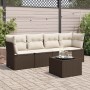 Set comedor de jardín 5 piezas y cojines ratán sintético marrón de , Conjuntos de jardín - Ref: Foro24-3249082, Precio: 321,9...
