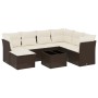 Set sofás de jardín 8 piezas y cojines ratán sintético marrón by , Garden sets - Ref: Foro24-3249842, Price: 489,72 €, Discou...