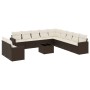 Set de sofás de jardín y cojines 12 pzas ratán sintético marrón by , Modular outdoor sofas - Ref: Foro24-3251540, Price: 830,...