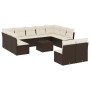 Set Gartensofas und -kissen 12 Stück synthetisches Rattan braun von , Gartensets - Ref: Foro24-3218363, Preis: 695,11 €, Raba...