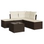Set of 6-piece garden sofas and cushions synthetic rattan brown by , Garden sets - Ref: Foro24-3249572, Price: 338,03 €, Disc...