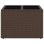 Mesa de jardín superficie cristal ratán PE marrón 55x55x37 cm by , Garden tables - Ref: Foro24-366207, Price: 57,63 €, Discou...