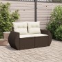 Sofá de jardín con cojines 2 plazas ratán sintético marrón von , Outdoor-Sofas - Ref: Foro24-366211, Preis: 181,73 €, Rabatt: %