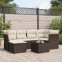 7-teilige Gartensofagarnitur mit braunen PE-Rattankissen von , Gartensets - Ref: Foro24-3217963, Preis: 417,30 €, Rabatt: %