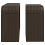 Estantes de almacenaje 2 unidades ratán sintético marrón by , Hangers and shelves - Ref: Foro24-366213, Price: 83,26 €, Disco...