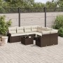 Set de sofás de jardín 9 pzas y cojines ratán sintético marrón by , Garden sets - Ref: Foro24-3252300, Price: 613,09 €, Disco...