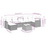 Set sofás de jardín 8 piezas y cojines ratán sintético marrón by , Garden sets - Ref: Foro24-3219283, Price: 509,94 €, Discou...