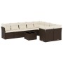 Set de sofás de jardín 10 pzas y cojines ratán sintético marrón by , Garden sets - Ref: Foro24-3250022, Price: 641,49 €, Disc...