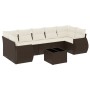 Set sofás de jardín 8 piezas y cojines ratán sintético marrón by , Garden sets - Ref: Foro24-3253480, Price: 544,80 €, Discou...