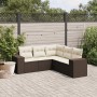 5-piece garden dining set and cushions synthetic rattan brown by , Garden sets - Ref: Foro24-3254890, Price: 379,06 €, Discou...