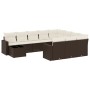 Set Gartensofas 11 Stück Kissen synthetisches Rattan braun von , Modulare Sofas für den Außenbereich - Ref: Foro24-3251870, P...