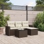 Set comedor de jardín 5 piezas y cojines ratán sintético marrón von , Gartensets - Ref: Foro24-3218873, Preis: 295,54 €, Raba...