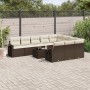 Set Gartensofas 11 Stück Kissen synthetisches Rattan braun von , Gartensets - Ref: Foro24-3253040, Preis: 687,04 €, Rabatt: %