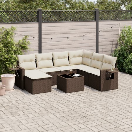 Set sofás de jardín 8 piezas y cojines ratán sintético marrón de , Conjuntos de jardín - Ref: Foro24-3252850, Precio: 501,04 ...