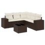 Set sofás de jardín 6 piezas y cojines ratán sintético marrón by , Garden sets - Ref: Foro24-3222562, Price: 408,30 €, Discou...