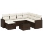 Set of 8 garden sofas and cushions synthetic rattan brown by , Garden sets - Ref: Foro24-3263539, Price: 506,43 €, Discount: %