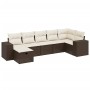 7-teilige Gartensofagarnitur mit braunen PE-Rattankissen von , Gartensets - Ref: Foro24-3264459, Preis: 483,82 €, Rabatt: %
