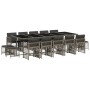 Set comedor de jardín con cojines 15 pzas ratán sintético gris von , Gartensets - Ref: Foro24-3210992, Preis: 811,38 €, Rabat...