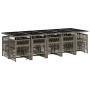 Set comedor de jardín con cojines 15 pzas ratán sintético gris von , Gartensets - Ref: Foro24-3210992, Preis: 811,38 €, Rabat...