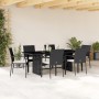 7-teiliges Garten-Esszimmerset und Kissen synthetisches Rattan schwarz von , Gartensets - Ref: Foro24-3213494, Preis: 507,87 ...