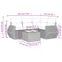 5-teiliges Garten-Esszimmerset und Kissen Kunstrattan braun von , Gartensets - Ref: Foro24-3253660, Preis: 370,53 €, Rabatt: %
