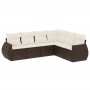 Set sofás de jardín 6 piezas y cojines ratán sintético marrón von , Gartensets - Ref: Foro24-3253750, Preis: 432,26 €, Rabatt: %