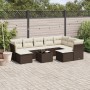 Set de sofás de jardín 10 pzas y cojines ratán sintético marrón von , Gartensets - Ref: Foro24-3218583, Preis: 586,58 €, Raba...